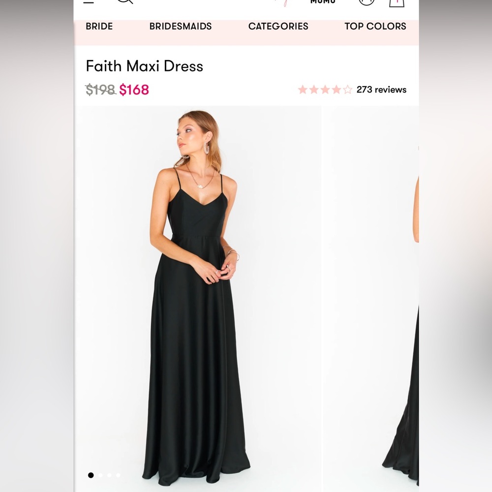 Show me your Mumu black bridesmaid dress Faith Maxi dress